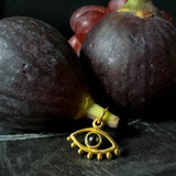 Fortuna Eye Pendant Gold - Smokey Quartz
