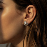 Sterling Silver Astra Shell Stud Earrings