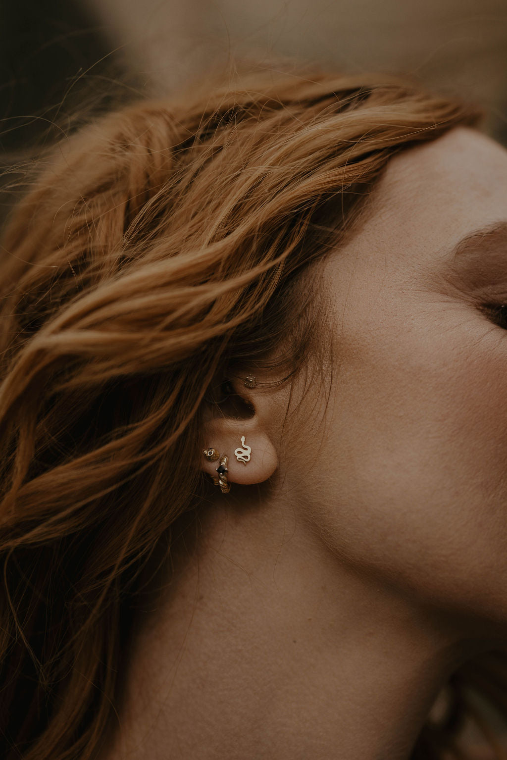 Serpent - Snake Stud Earrings