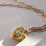 Gold Heart Locket Necklace