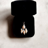 Remnant 004 - Silver Shell Fragment Red Garnet Pendant