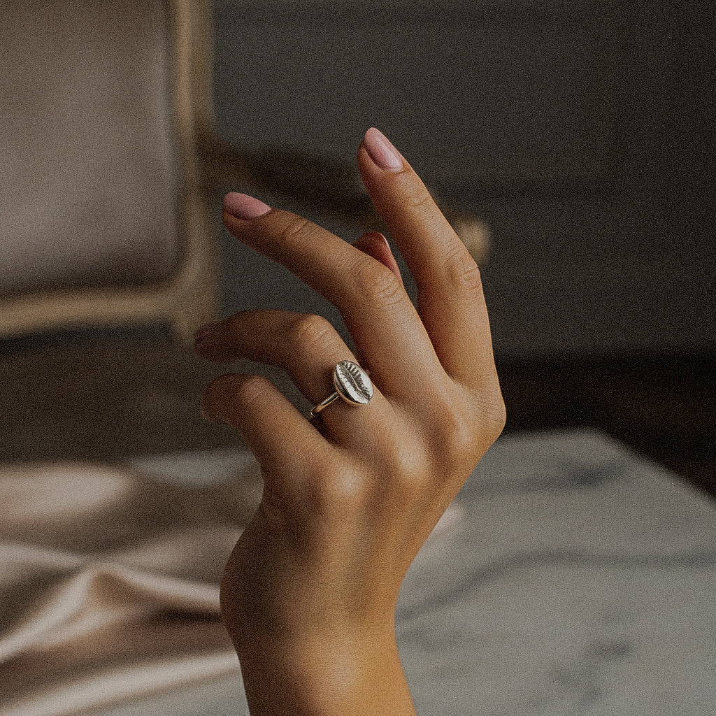 Sterling Silver Cowrie Shell Ring