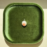 Remnant 011 - Terracotta White Pebble Silver Pendant