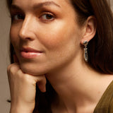 Sterling Silver Shell & Anchovy Fish Pendant Drop Earrings