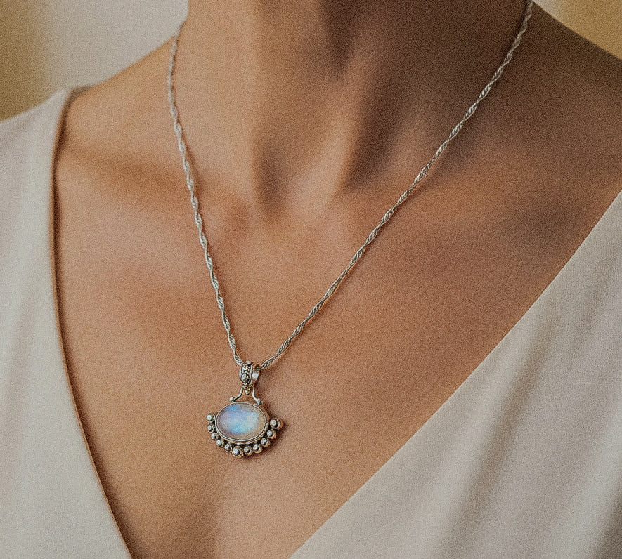 Granulated Mother of Pearl Pendant