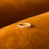 Arrow Pattern Pinky Ring in Silver