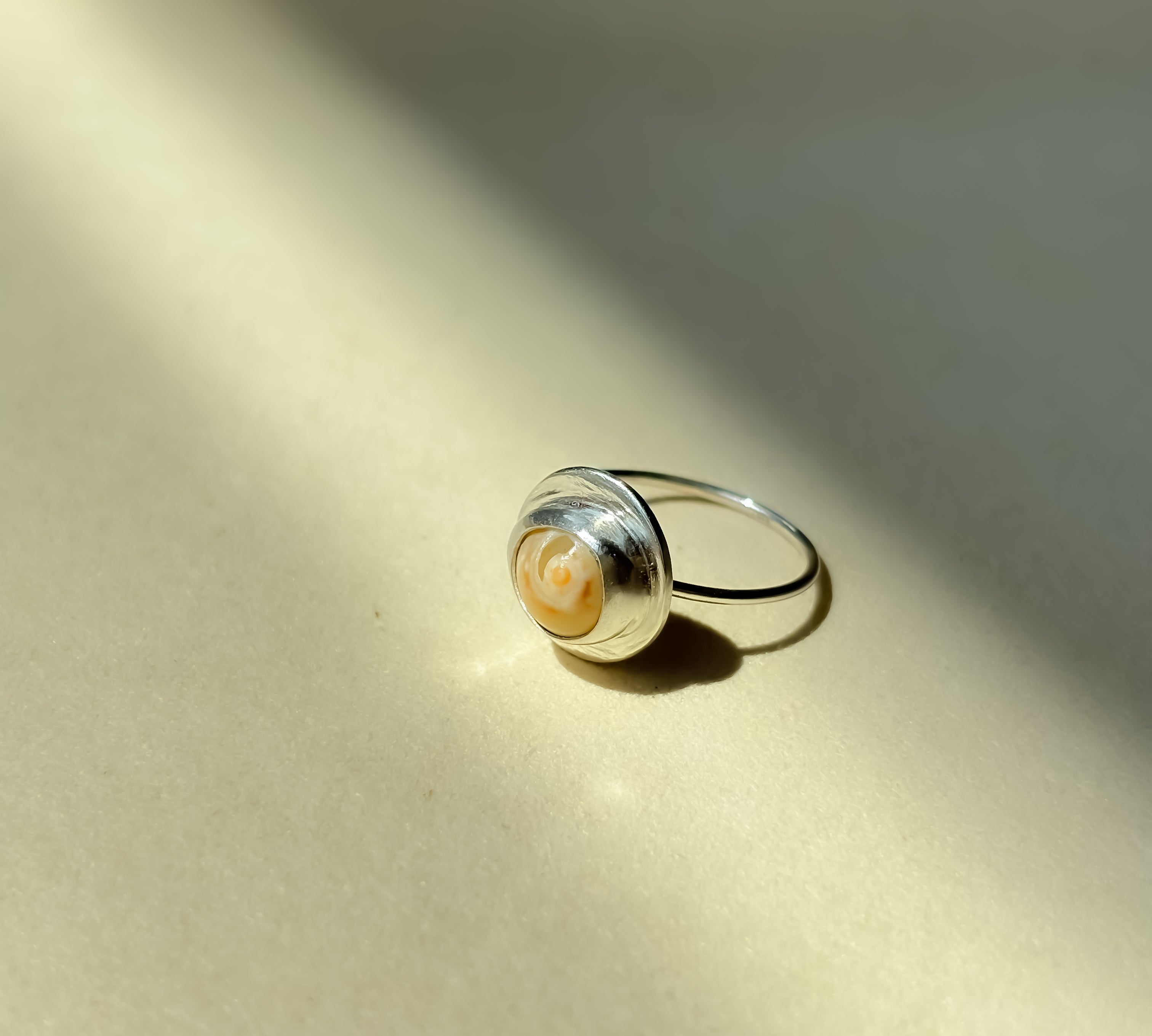Remnant 017 - Mini Snail Shell Silver Ring