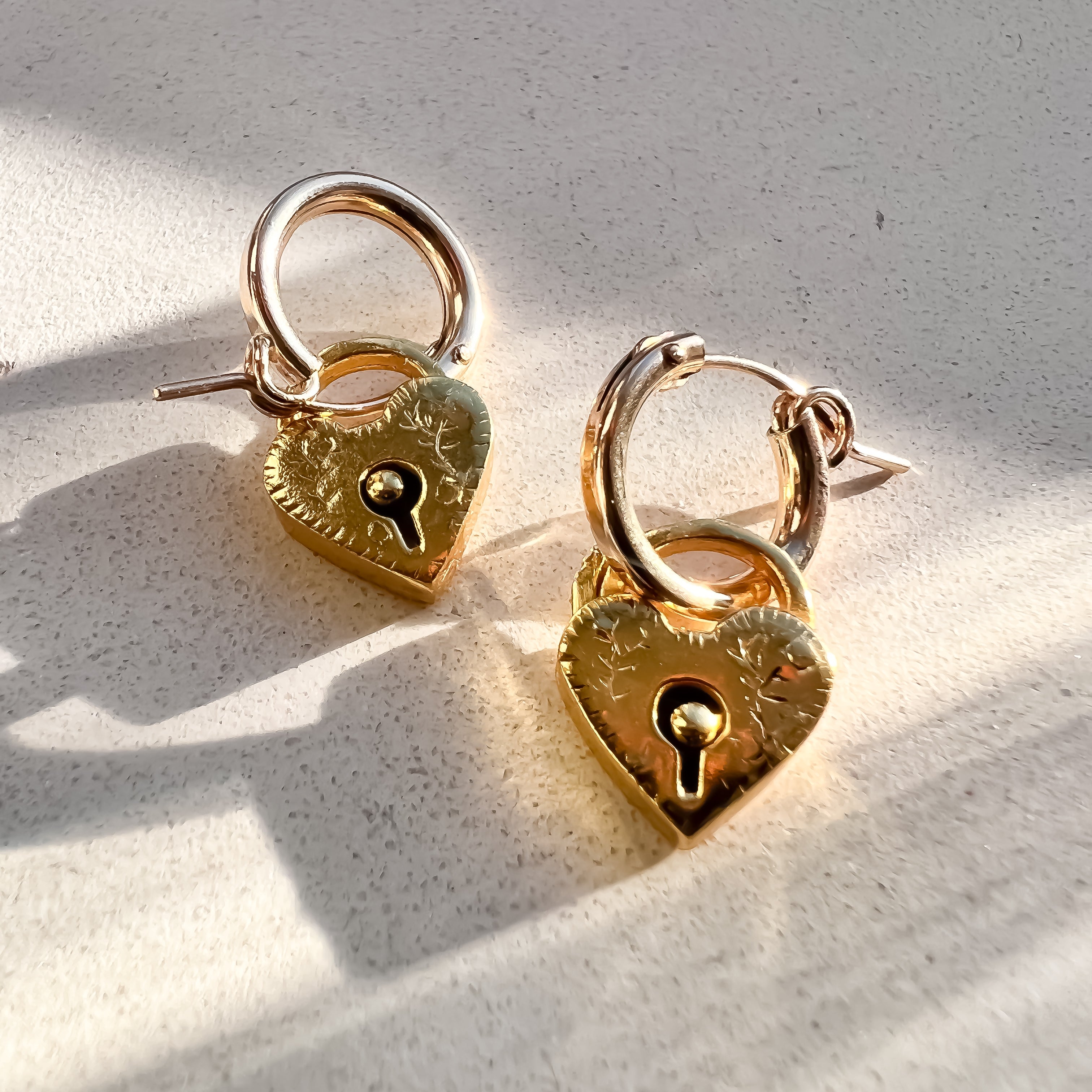Gold Heart Earrings