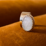 Majestic Moonstone Ring in Silver