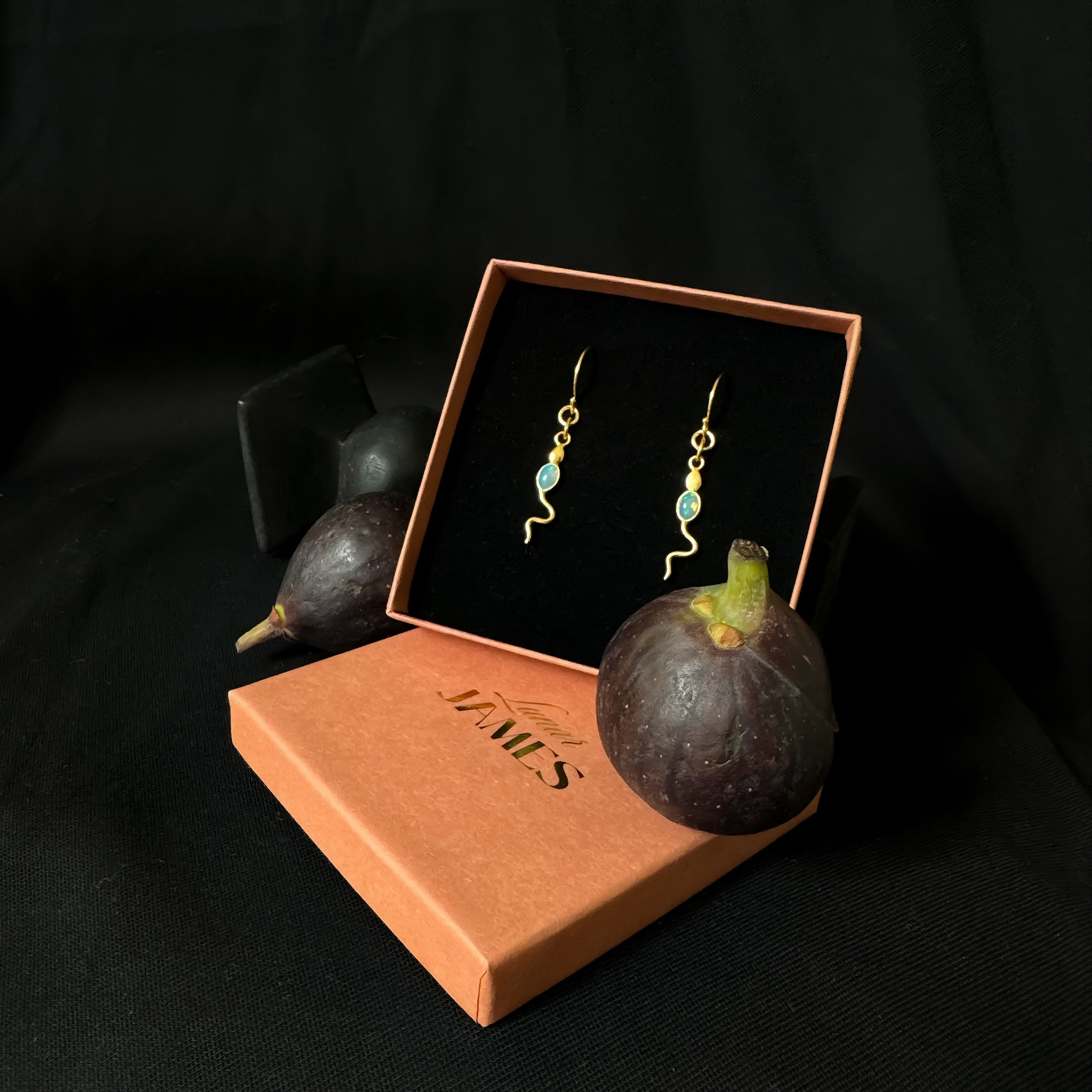 Sacred Opal Pearl Drop Earrings Rose