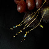 Eva Serpent Pendant Gold - Smokey Quartz