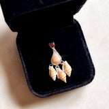 Remnant 004 - Silver Shell Fragment Red Garnet Pendant