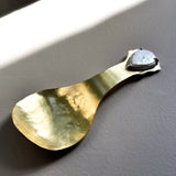 Golden Brass Spoon with Freshwater Teardrop Pearl