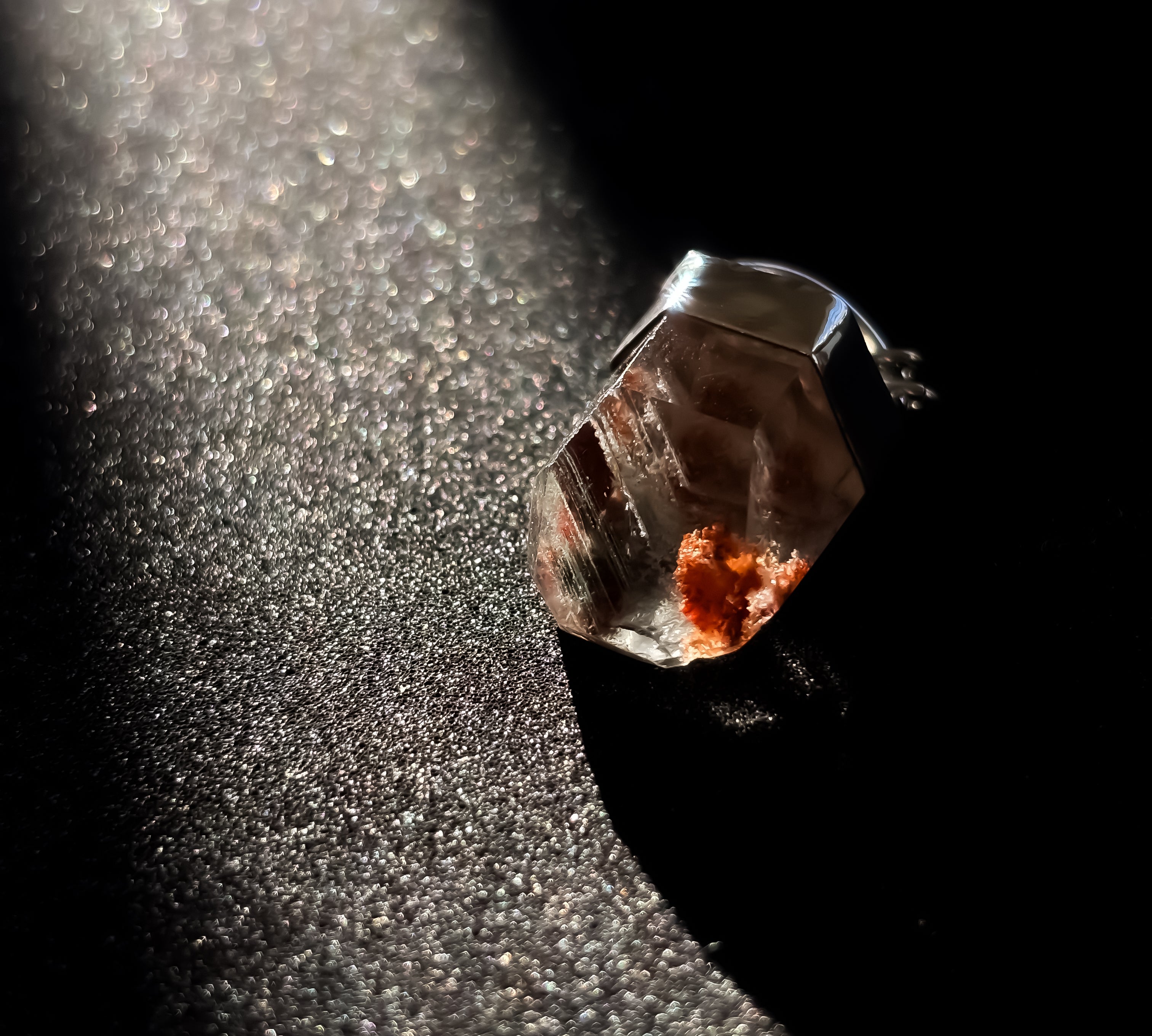 Spirit Totem - Sunset Hematite Quartz Pendant