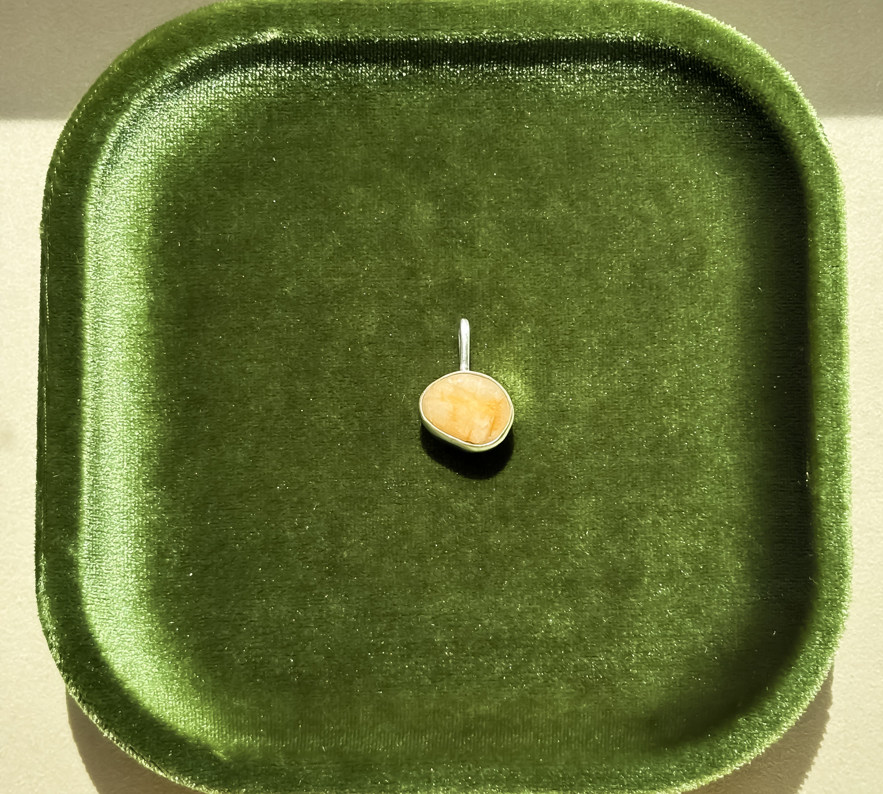 Remnant 012 - Yellow Baltic Amber Silver Pendant