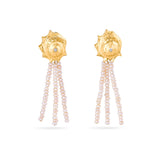 18ct Gold Vermeil Astra Shell & Pearls Dangle and Drop Earrings