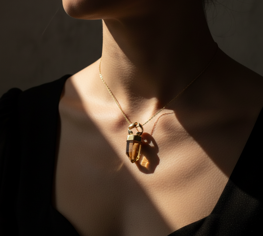 Spirit Totem - Citrine Point Pendant