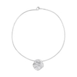 Sterling Silver Ripple Coral Torque Necklace