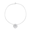 Sterling Silver Ripple Coral Torque Necklace