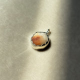 Remnant 011 - Terracotta White Pebble Silver Pendant
