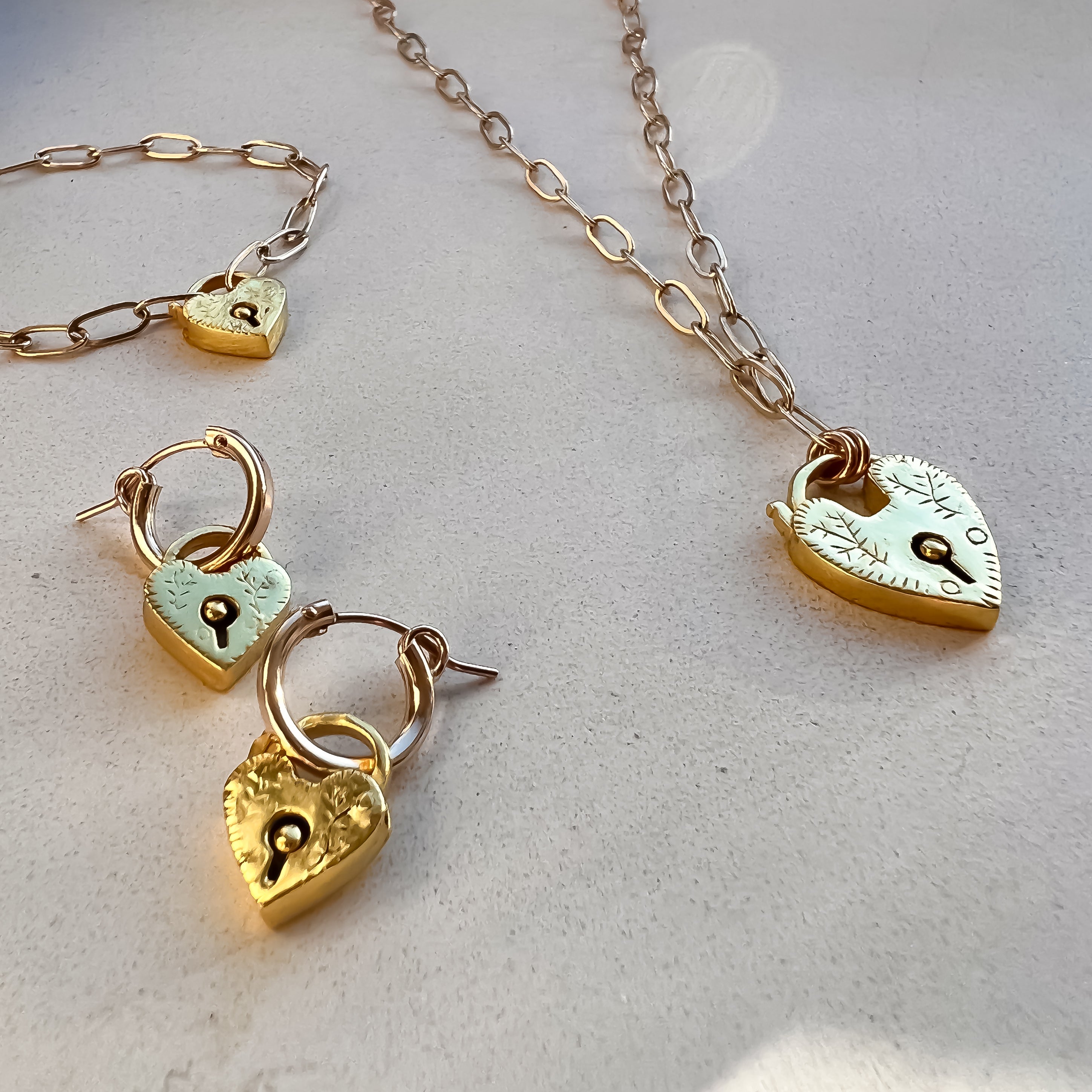Gold Heart Earrings