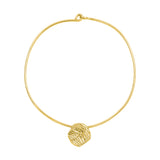18ct Gold Vermeil Rippled Coral Torque Necklace