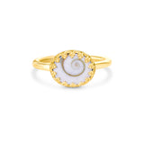 18ct Gold Vermeil Shiva Shell Gemstone Ring