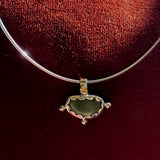 Remnant 003 - Silver Green Jasper Citrine Pendant