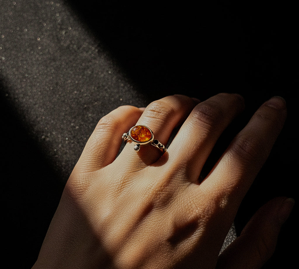Mystical Amber Sapphire Ring