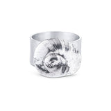 Sterling Silver Chunky Textured Spiral Shell Ring