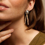 Sterling Silver Astra Shell & Pearls Dangle and Drop Earrings
