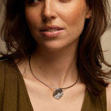 Sterling Silver Ripple Coral Torque Necklace