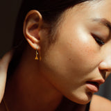 Star Moon Charm Earrings Gold