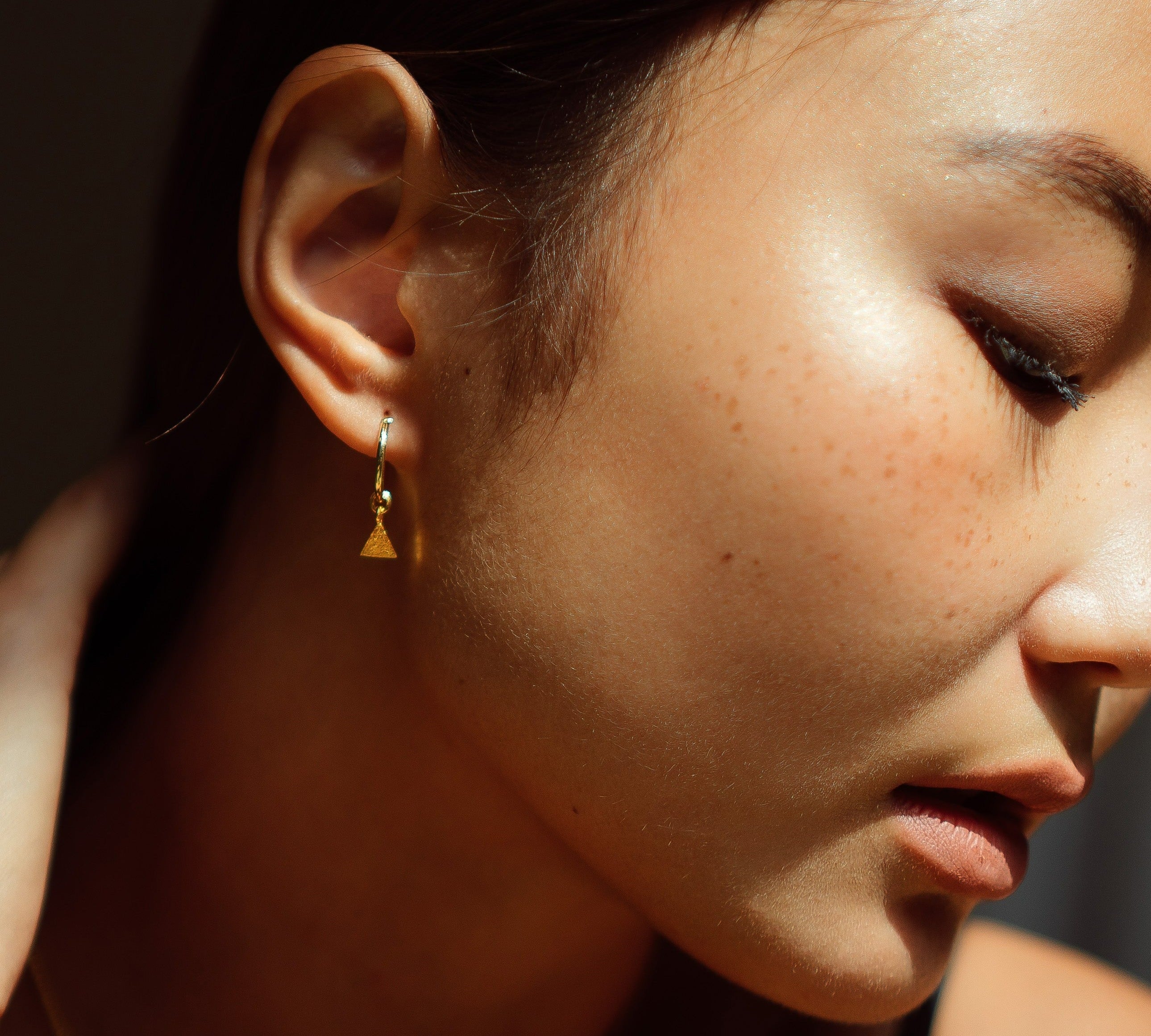 Star Moon Charm Earrings Gold