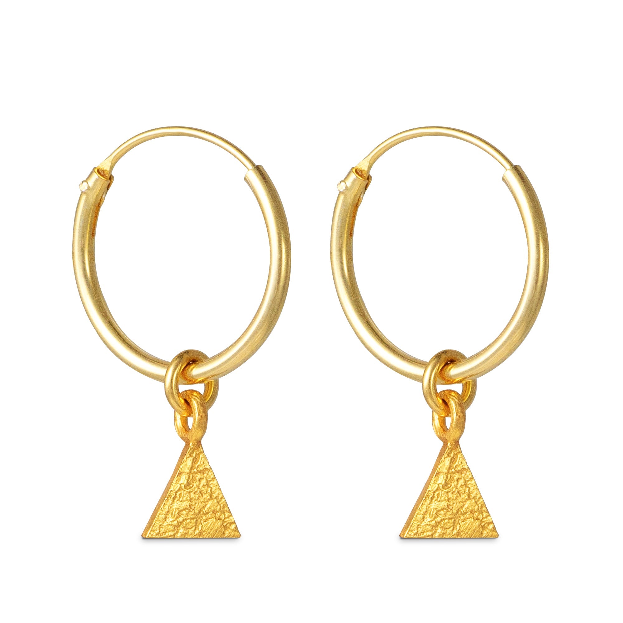 Star Moon Charm Earrings Gold