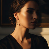 Ivory Pearl Hoops Large “Mila”