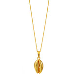 Cowrie - Gold Shell Pendant Necklace