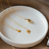 Ammonite - Shell Pendant Necklace Gold, Silver