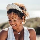 Squary Ivory Pearl Necklace “Sienna”
