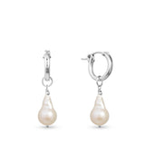 Baroque Freshwater Pearl Hoop Earrings “Megan”