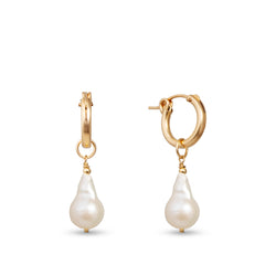 Baroque Freshwater Pearl Hoop Earrings “Megan”